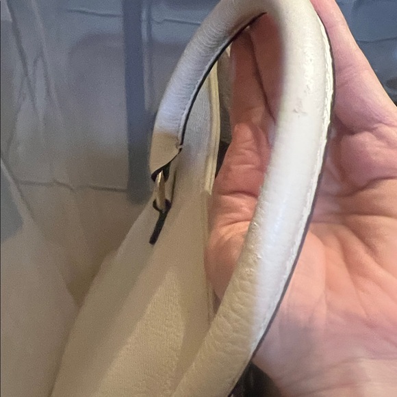 Michael Kors Hamilton Large cream leather satchel Bag with dust bad - Picture 15 of 16